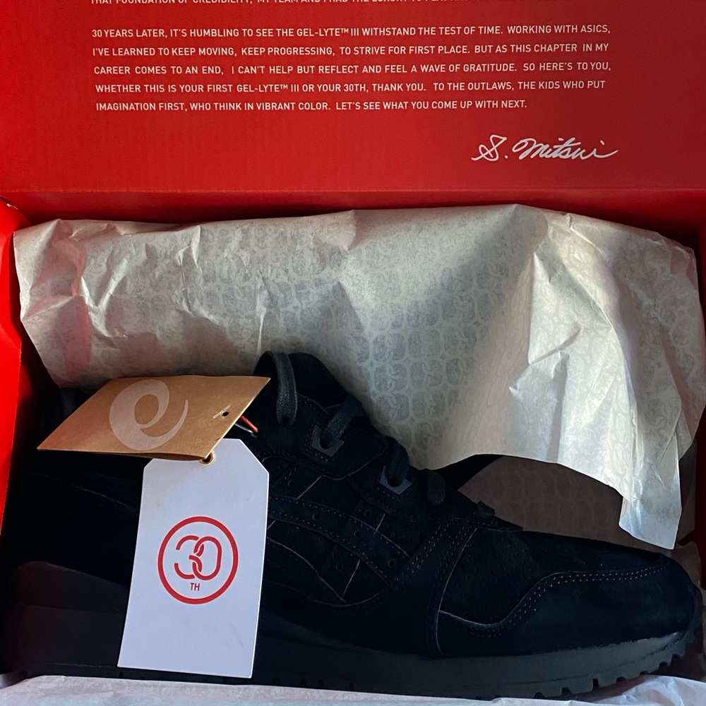 ASICS Gel Lyte 3 “Triple Black” size 10.5